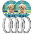 Hucha Flea And Tick Collar For Small Dogs And Puppies Under 18 Pounds 4 Pack With 8 Months Protection Waterproof Adjustable Design
