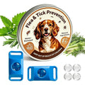 Trihood Natural Flea And Tick Prevention Pendant For Dogs Waterproof Repellent Tag With Two Silicone Buckles And Four Refills Safe For All Breeds