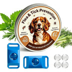 Trihood Natural Flea And Tick Prevention Pendant For Dogs Waterproof Repellent Tag With Two Silicone Buckles And Four Refills Safe For All Breeds