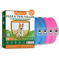 Puyrzoe Flea And Tick Prevention Collars For Dogs 4 Pack 32 Month Protection Natural Waterproof Adjustable Treatment For Puppies And Dogs 2 Pink 2 ...