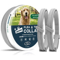 Amdeiur Dog Flea And Tick Collar 8 Months Protection Waterproof Natural Adjustable Pest Prevention For Large Dogs 2 Pack
