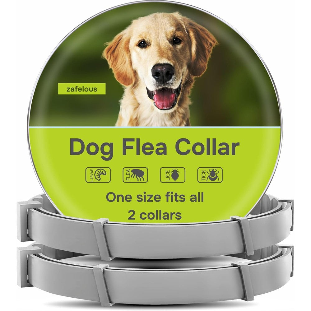 Monipgu Flea And Tick Prevention Collar For Dogs - 2 Count - Adjustable Waterproof Protection - 8 Months Duration
