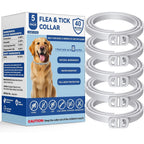 Koosa Flea And Tick Collar For Dogs, 5 Pack, Natural Essential Oil Protection, Waterproof And Adjustable For Small, Medium, Large Dogs And Puppies,...