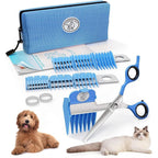 Scaredy Cut Silent Pet Grooming Kit For Sensitive Dogs And Cats A Quiet Alternative To Electric Clippers Right Handed Blue Seventeen Piece Set