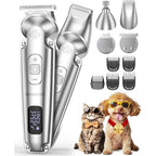 Oneisall 4-In-1 Cordless Dog Grooming Kit With Paw Trimmer And Nail Grinder For Small And Medium Pets With Thick Hair And Low Noise Operation