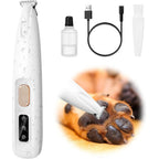 Palksky Micro Precision Pet Trimmer Upgraded Eighteen Millimeter Blade Electric Dog Paw Shaver Cordless Waterproof Grooming Clippers White