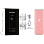 Tileon Dog Clippers Quiet Washable USB Rechargeable Cordless Dog Grooming Kit Electric Pet Hair Trimmer Shaver Shears For Dogs And Cats Pink