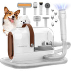 HEAPETS Dog Grooming Vacuum Kit With Three Litre Dust Bin Capacity And Seven Pet Shedding Tools White