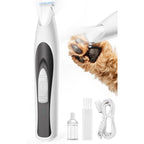 Oneisall Low Noise Dog Paw Trimmer With Led Light Cordless Electric Pet Grooming Clipper With Twenty Millimeter Wide Blade For Dogs And Cats