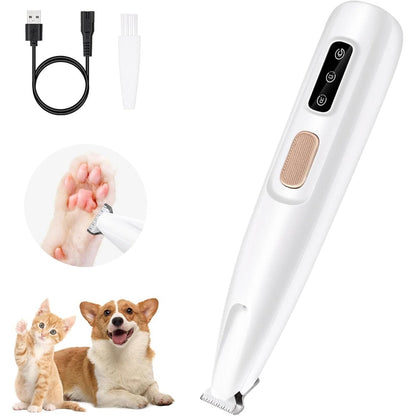Mcbazel Pet Micro Precision Trimmer Waterproof And Rechargeable Cordless Pet Hair Shaver With LED Light For Paws Eyes Ears Face And Buttocks