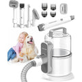 Simple Way Dog Vacuum Grooming Kit For Shedding Professional Pet Hair Clippers And Powerful Suction Deshedding Cleaner Tool In Off White
