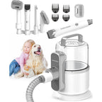 Simple Way Dog Vacuum Grooming Kit For Shedding Professional Pet Hair Clippers And Powerful Suction Deshedding Cleaner Tool In Off White