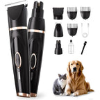 Liuqo 3 In 1 Dog Clippers Grooming Kit With Paw Trimmer Low Noise Electric Rechargeable Cordless Pet Shaver And Nail Grinder One Count