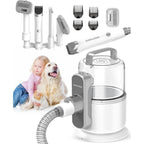 Simple Way Dog Vacuum Grooming Kit For Shedding Professional Pet Hair Trimmer And Clippers With Six In One Tools And Three Suction Modes White