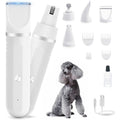 Edlis 4 In 1 Dog Hair Clippers Grooming Kit And Paw Trimmer Nail Grinder Quiet Cordless Rechargeable Pet Shaver For Dogs And Cats White