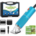 CGOLDENWALL Luzrise Heavy Duty Dog Clippers For Grooming Three Speed Power Pet Hair Trimmer Kit With Ten Feet Power Cord Blue Variant