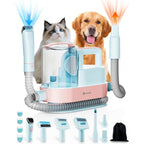 PETGUGU Dog Grooming Vacuum And Shedding Kit With Seven In One Electric Clipper Deshedding Brush Three Speed Blower And Two Point Five Liter Dust Cup