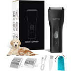 Founouly Prowerful Home Professional Dog Grooming Kit Clipper Low Noise USB Rechargeable Pet Hair Trimmer For Dogs And Cats Black TS006