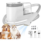 GZI Dog Grooming Vacuum And Pet Grooming Kit With 3 Suction Modes And 5 Pet Grooming Tools Color Off White