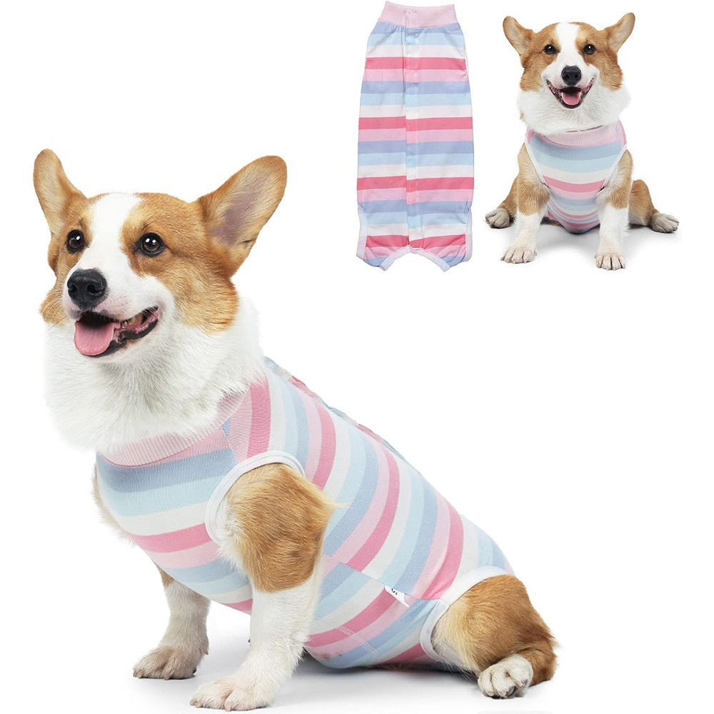 Coppthinktu Dog Surgery Recovery Suit Breathable Post Operative Onesie For Small Medium Pets Pink Large