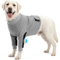 Pawfun Dog Recovery Suit For Front Legs With Padded Elbow Protection For Surgery Recovery And Wound Care Grey Size Extra Large