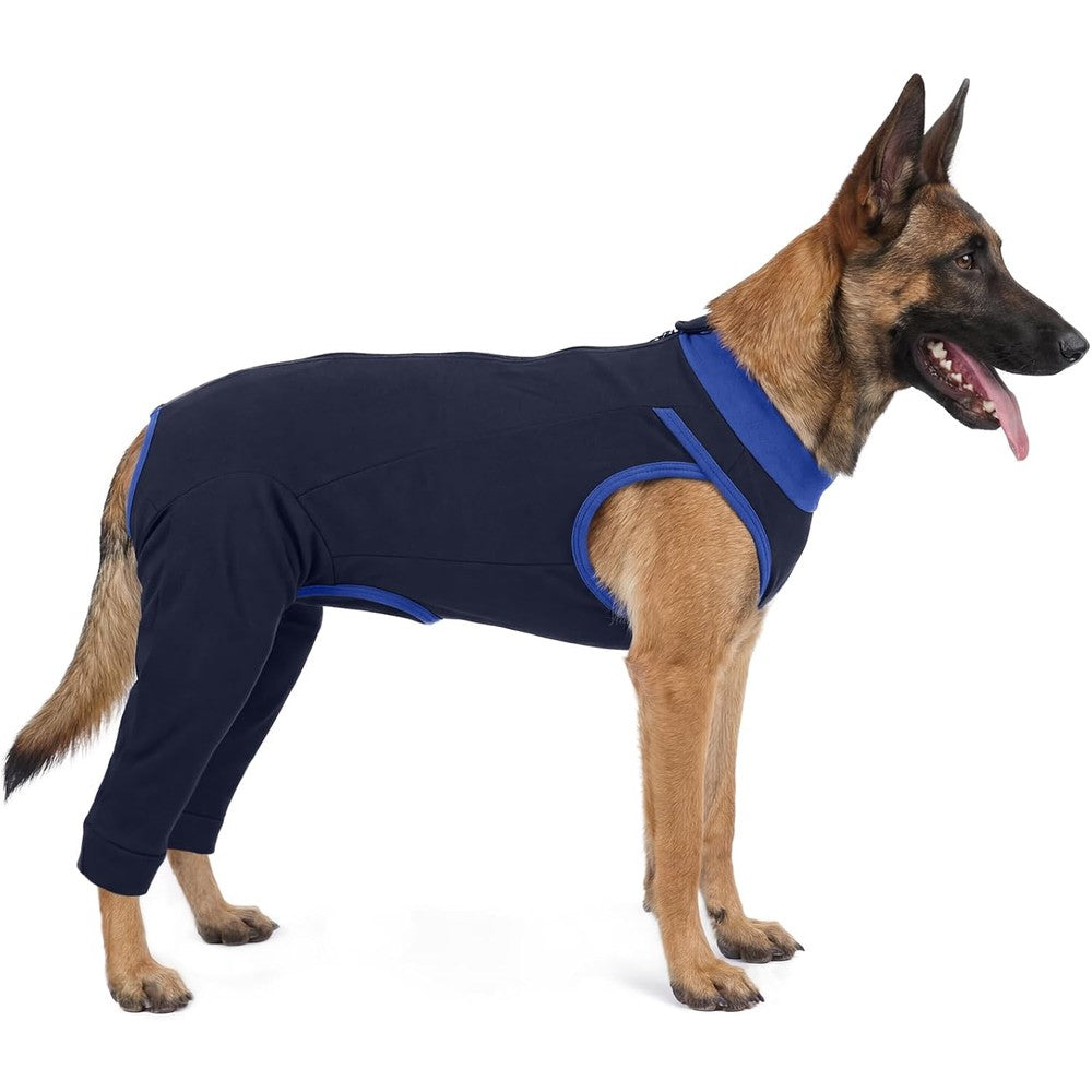 LeLePet Dog Recovery Suit For Rear Legs And Abdominal Protection Breathable Surgical Onesie For Hind Leg Wounds And Spay Neuter Recovery XS To 3XL
