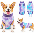 Torjoy Breathable Dog Recovery Suit Tie Dye Onesie For Abdominal Wounds And Spay Neuter Surgery Cone E-Collar Alternative For Dogs