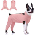 KOESON Dog Recovery Suit Hind Leg Protective Recovery Sleeve And Full Body Wound Cover Spay Neuter Onesie Alternative To Cone Pink