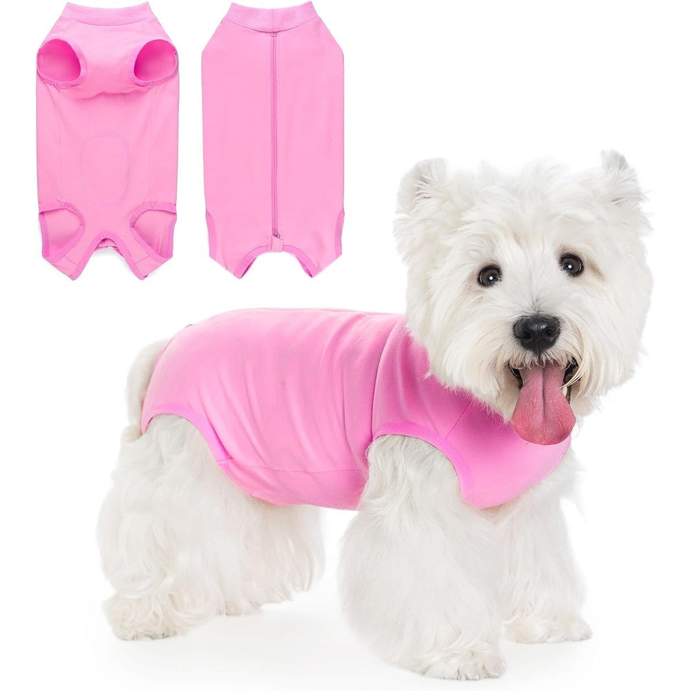 Coppthinktu Dog Surgery Recovery Suit For Abdominal Wounds And Spay Neuter Support Pink Medium Size