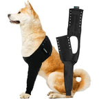 Suitical Dog Recovery Sleeve Interchangeable Single Front Leg Protection Large Black Fits Chest Twenty Five To Thirty Three Inches