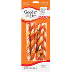 Good 'N' Fun Dog Treats Triple Flavor Chew Twists Medium Rawhide For All Dog Sizes Real Beef Hide Pork Hide And Premium Chicken Jerky 10 Count