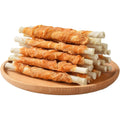 Asmpet Chicken Wrapped Rawhide Sticks Dog Treats For Dental Health And Training Rewards 20 Pieces 10.6 Ounces