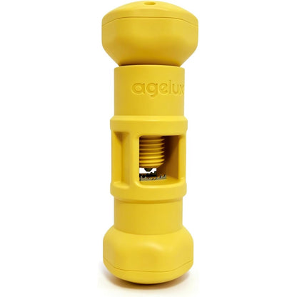 Agelux Bully Stick Holder For Dogs With Metal Teeth Grip And Twist Lock Mechanism For Secure Chewing Safety Device