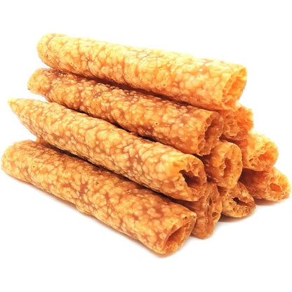ChewRuffic Chicken Dog Chew Sticks Puffed Human Grade Dog Treat Sticks Rawhide Alternative Easy To Digest 10 Pieces Per Pack