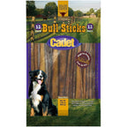 Cadet Gourmet Bull Sticks Twelve Pack Premium Grass Fed All Natural Beef Dog Chew Treats Twenty One Ounce