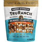 TruRanch 5 Inch BBQ Collagen Skewers Collagen Dog Chews Rawhide Alternative With Chicken For Joint And Skin Health 15 Count Bag