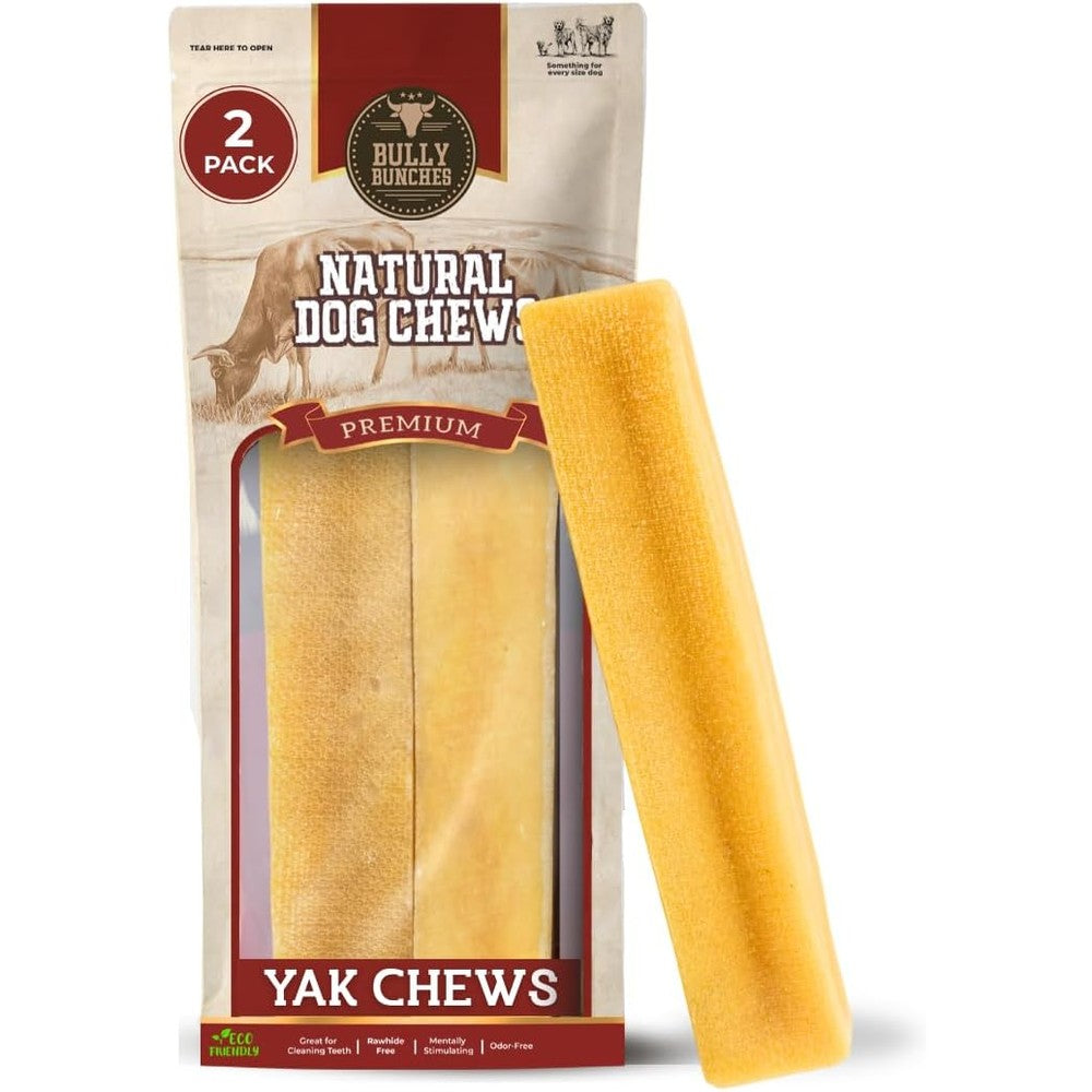 Bully Bunches Medium Authentic Yak Cheese Himalayan Chews For Medium And Small Dogs Natural Dental Treats 2 Pack