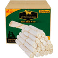 Golden Chews Premium Rawhide Twist Sticks For Dogs 9-10 Inches Extra Thick Single Sheet 20 Pack