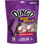 Dingo Goof Balls Chicken And Rawhide Chews Premium Dog Treats For Small Dogs 15 Count