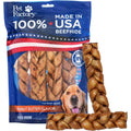 Pet Factory Braided Beefhide Dog Chew Sticks With Peanut Butter Flavor Sourced From American Cattle For Medium Dogs Seven Inches Pack Of Six
