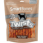 SmartBones Twists Wrapped With Chicken Made With Real Water Buffalo Rawhide Free Chews For Dogs 30 Count 7.40 Ounce Pack Of 1