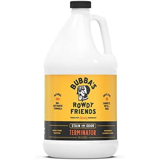 Bubba's Rowdy Friends Super Strength Enzyme Cleaner Professional Pet Odor Eliminator And Stain Remover For Carpets Upholstery And Hardwood Floors