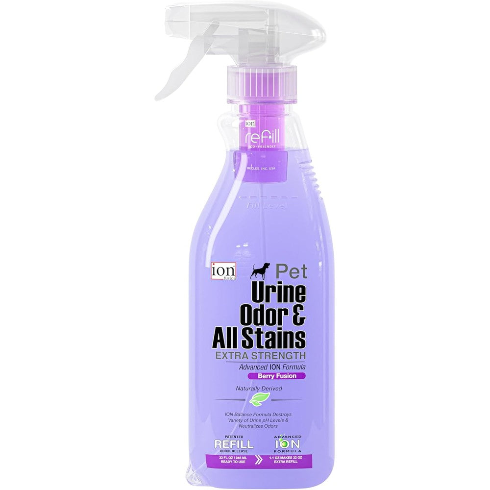 Ion Fusion Pet Urine And Odor Destroyer Advanced Ionic Formula With Free Refill Pod 64 Fluid Ounces Total