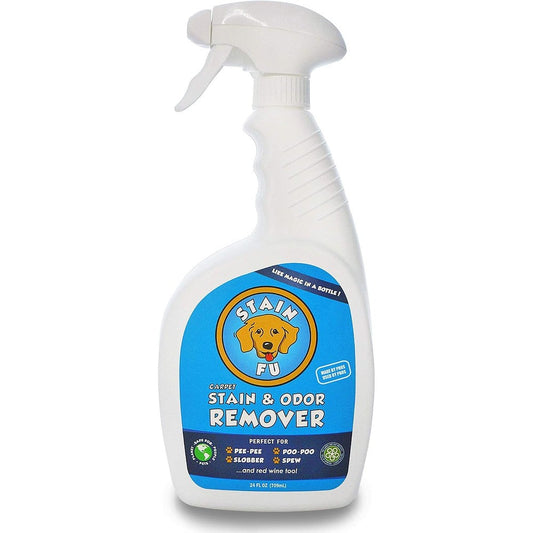 Stain Fu Professional Strength Carpet Stain And Odor Remover Spray For Pet Urine Feces And Red Wine Stains 24 Fluid Ounce