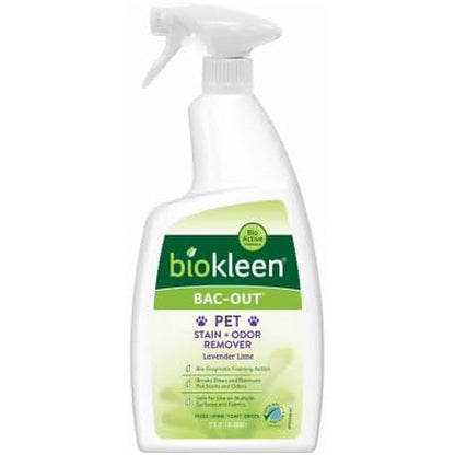 Biokleen Bac-Out Pet Stain And Odor Remover 32 Fluid Ounce Enzymatic Natural Cleaning Spray For Carpets Upholstery And Fabrics