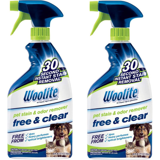 Bissell Woolite Free And Clear Pet Stain And Odor Remover 22 Fluid Ounces Pack Of 2