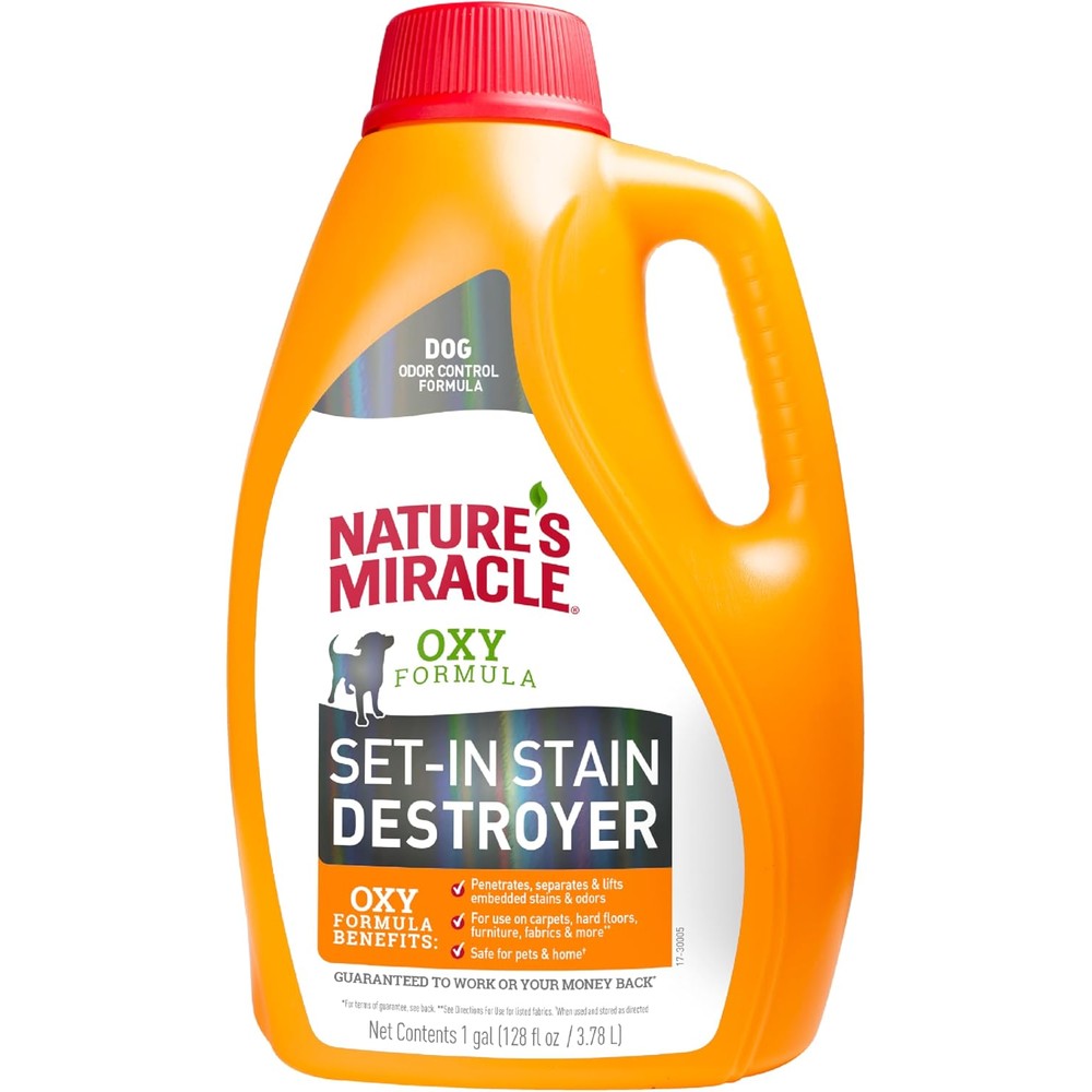 Nature's Miracle Set-In Stain Destroyer For Dogs Oxy Formula With Fresh Orange Scent 128 Fluid Ounces