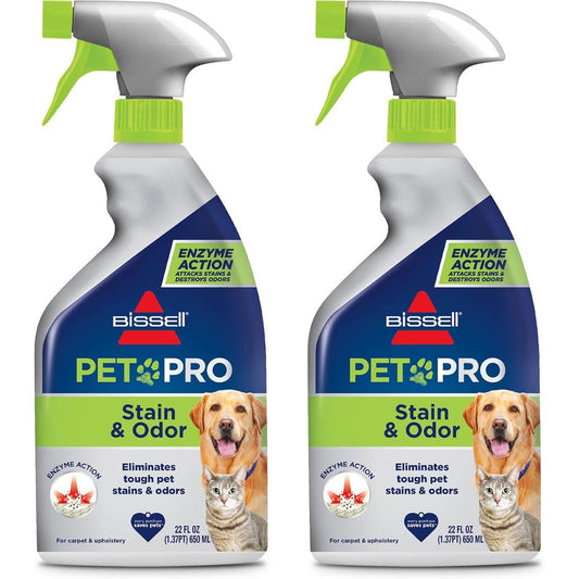 Bissell Pet Pro Stain And Odor Eliminator With Enzyme Action 22 Fluid Ounce 2 Pack 77X7F