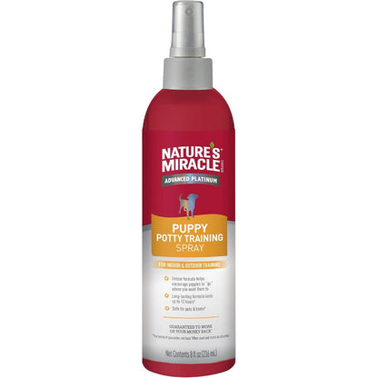 Nature's Miracle Advanced Platinum Puppy Potty Training Spray For Dogs Indoor And Outdoor Use 8 Fluid Ounce