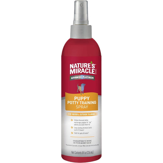 Nature's Miracle Advanced Platinum Puppy Potty Training Spray For Dogs Indoor And Outdoor Use 8 Fluid Ounce